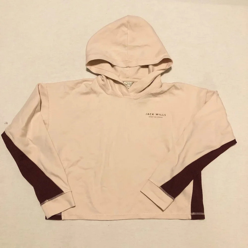 Jack Wills Womens Crop Hoodie Sweatshirt Size 8